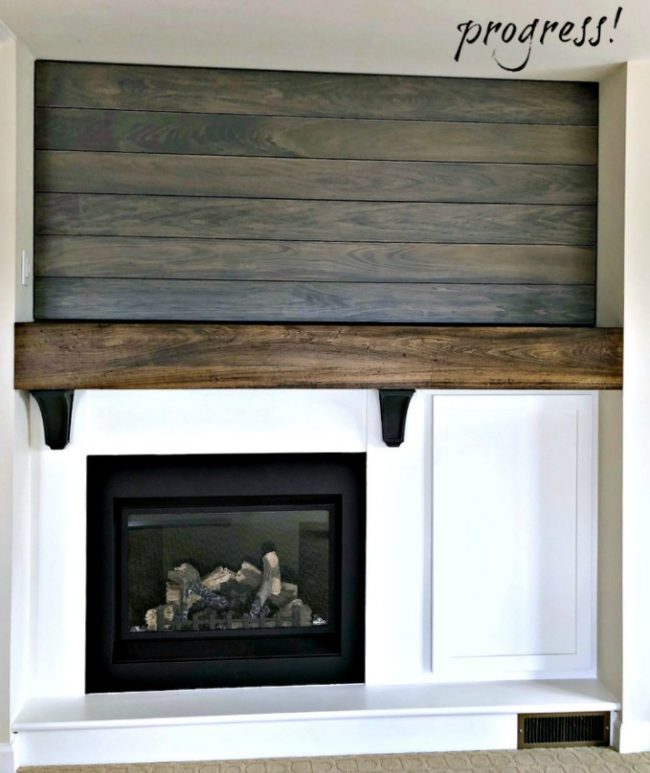 SOTA fireplace mantel installed