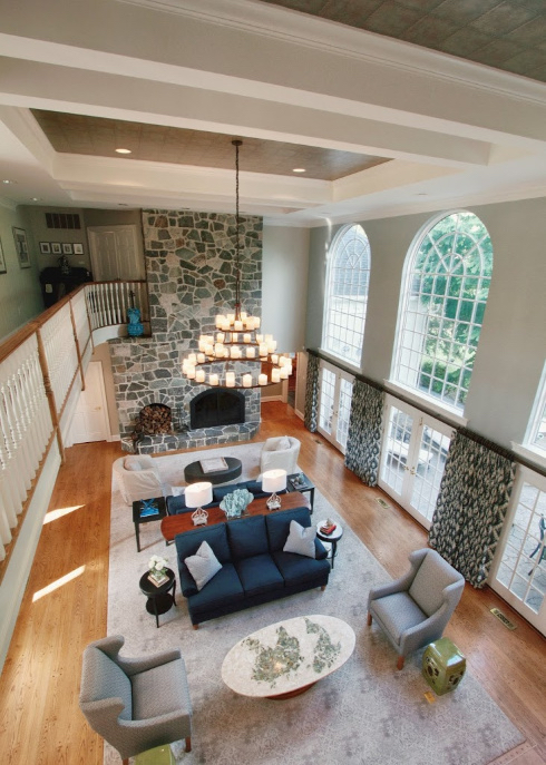 two story living room