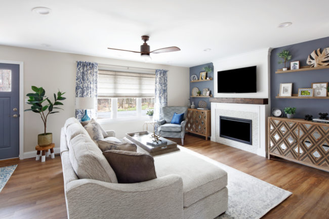 Buck Valley family room fire place