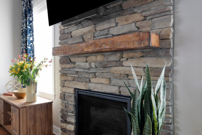 Mountain hill fireplace