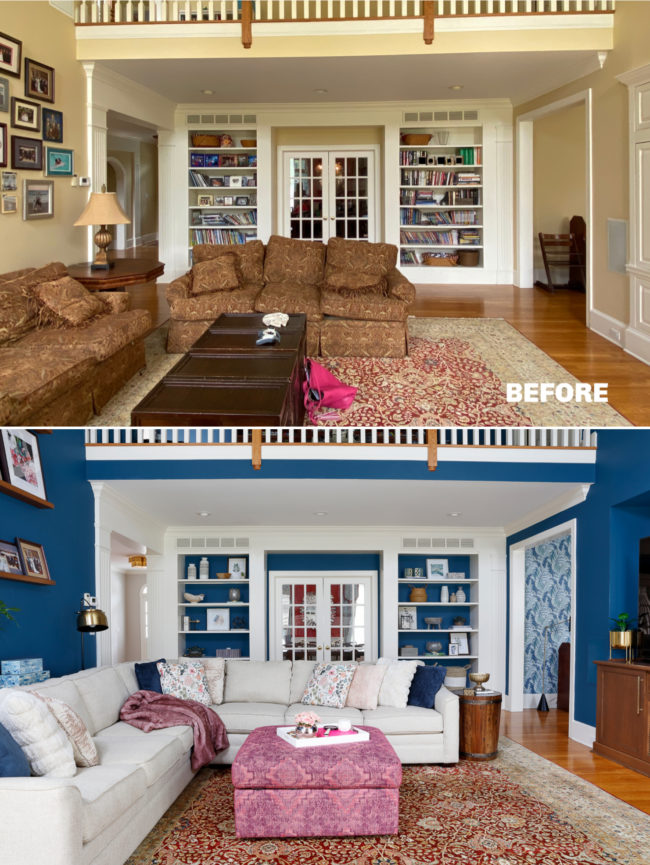 Creekview project blue bookcases